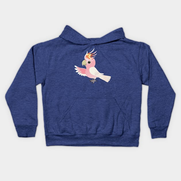 Cute Major Mitchell's cockatoo Kids Hoodie by Bwiselizzy